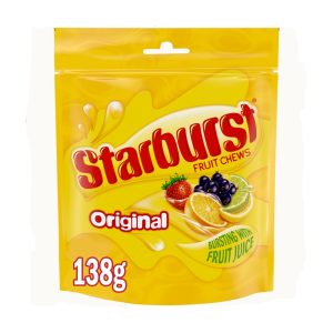 Starburst Vegan Chewy Sweets Fruit Flavoured Pouch Bag 138 g