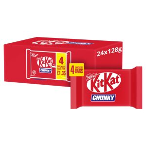 Kitkat Chunky Milk Chocolate Snacksize Bar 4 Pack Multipack 128 g