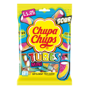 Chupa Chups Mini Sour Tubes Bag 120 g