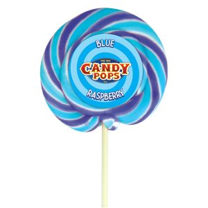 Candy Pops Blue Raspberry Large Wheel Lollies 75 g