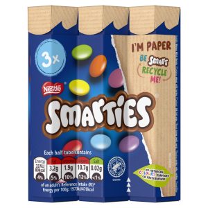 Smarties Milk Chocolate Tube Multipack 3 Pack x 34 g