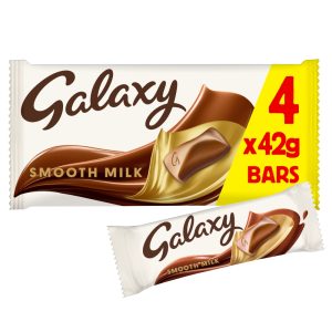 Galaxy Smooth Milk Chocolate Snack Bars Multipack Vegetarian 4 x 42 g
