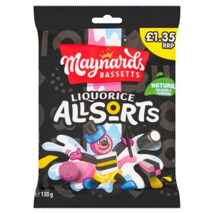 Maynards Bassetts Liquorice Allsorts Sweets Bag 130 g