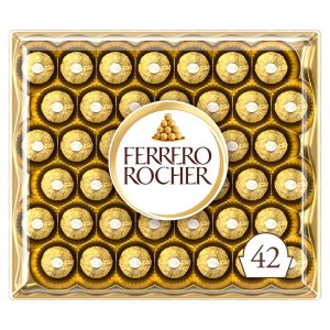 Ferrero Rocher Milk Chocolate Hazelnut Pralines Gift Box Of Chocolates 42 Pieces 525 g
