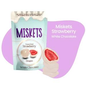 Miskets White Chocolate Covered Freeze-Dried Strawberry 80 g